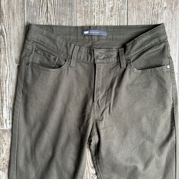 Levis Signature Jeans Straight Leg Womens 10M Army Green Cowboy Western Ranch - Picture 4 of 10